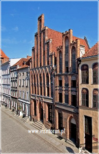 Copernicus Street (in the Middle Ages called St. Anne Street) with two Gothic houses - Nicolaus Copernicus Museum