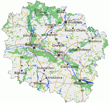 Forests in Kuiavia-Pomerania region