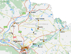 Selected bicycle routes in the vicinity of Toruniu map. Click to enlarge