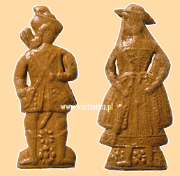 Toruń historical gingerbreads: townsman and townswoman