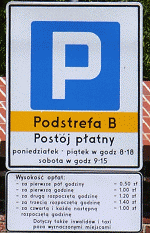 Paid Parking Sub-zone B sign