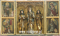 Gothic triptych of St. Wolfgang, early 16th century. Click to enlarge